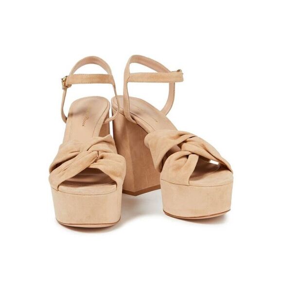 GIANVITO ROSSI 110 twisted suede platform sandals 42 - Picture 4 of 13